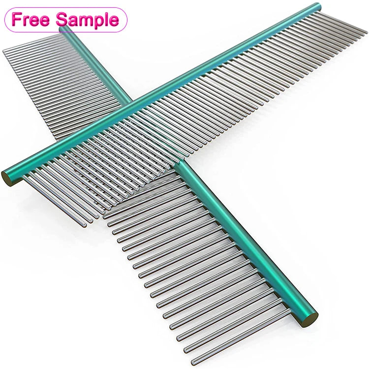Wholesale Professional Double Side Stainless Steel Pet Comb Brush Demat Fur Grooming Tool for Cats Dogs Done-Sure Model 57-3