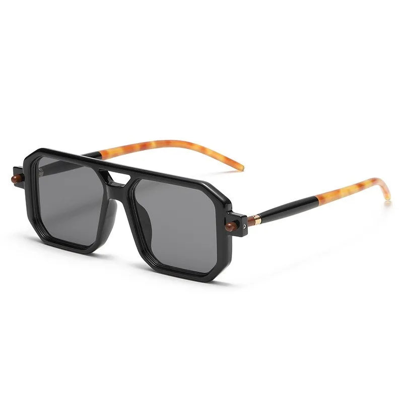 2023 Hot Sales square Frame Fashion Sunglasses Plastic Metal Frame Sunshade Sun Eyewear