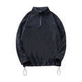 300 Gsm Dark Gray Vintage 1/4 Half Zip up Pullover 2025 Polar Fleece Warm Sweatshirt Men's Custom Quarter Zip Hoodie