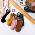 Factory Directly Wholesale Big Eyes Women Crew Socks Rabbit Ears Cartoon Socks Cute Colorful Funny Socks