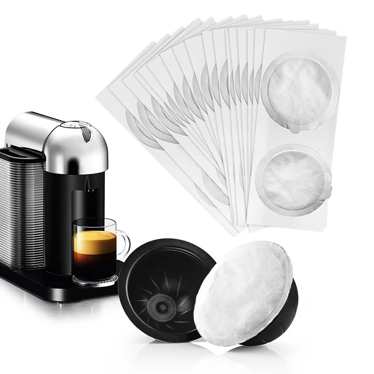 1000pcs 62mm Disposable Aluminum Foil Sticker Self Adhesive Seal Lids for Espresso Pods Vertuo Refillable Coffee Capsules