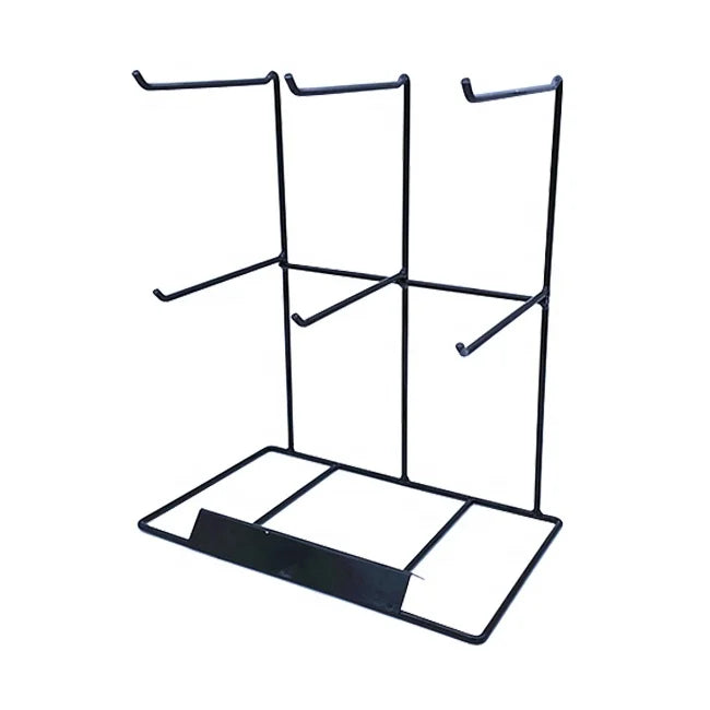 New 6 Peg Key Chain Display Rack Counter for Showcase Product Categories