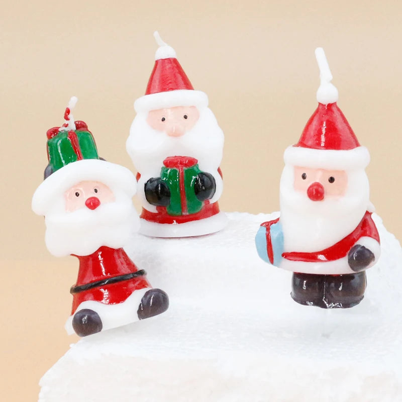 Factory Price Classic Christmas Santa Claus Shaped Birthday Cake Candles for Home and Kids Party New Year Decoration
