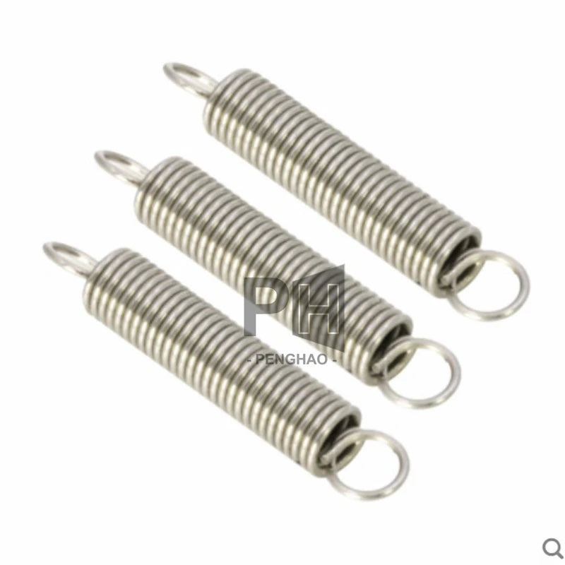 0.8 X 6/7/8/10 X L 0.8mm Stainless Steel Tension Spring with a Hook Galvanize Tension Clamp Adjustable Spiral Tension Spring