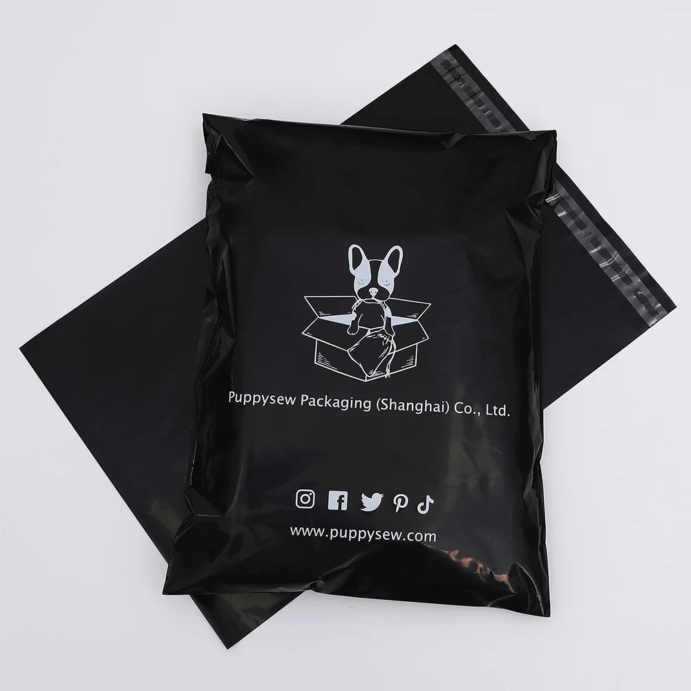 11x16inch Black  Ready to Ship Poly Mailer Self Seal Plastic ClothShoes Shipping Bag Postage Bags With Custom Logo