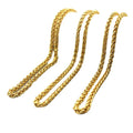 Bulk Twisted Fashion Gold Plated Rope Chain Stainless Steel Necklace Jewelry for Men