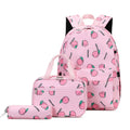 Fruit Backpack School Bags for Girls Lunch Children Bags Backpack Set Cartoon School Bags Kids School Backpack Set