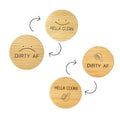 Custom Eco-Friendly Magnetic Dishwasher Cover Clean Dirty Sign Bamboo Magnetic Sticker with Custom Shape and Modern Design