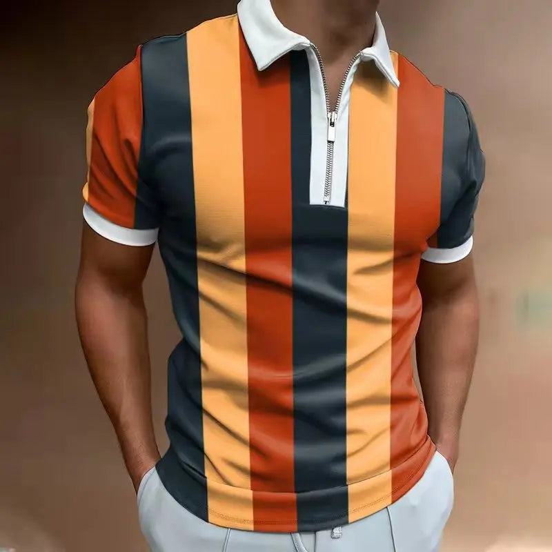 Full Print Breathable Summer Lightweight Anti-Wrinkle for Polo Shirts for Men with Front Logo Wholesale