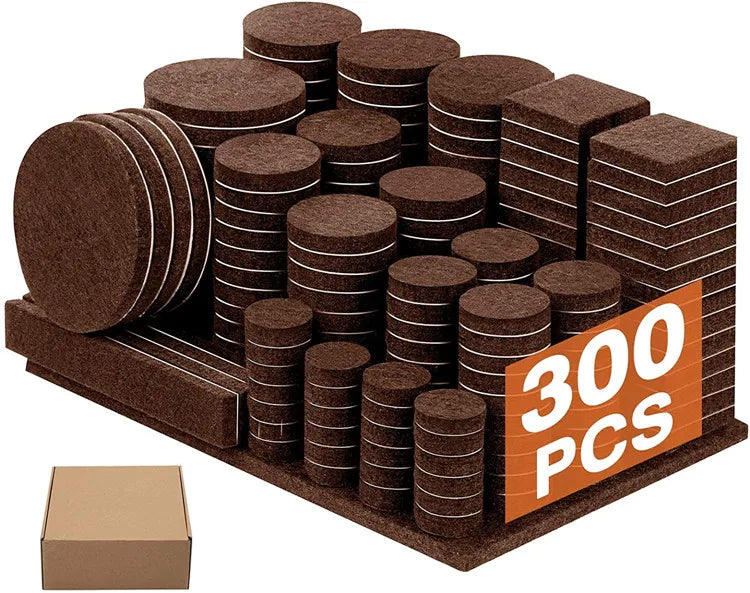 300pcs 5mm Thick Self Adhesive Home Decor Furniture Pads Felt Pads Furniture Felt Pads Anti Scratch Floor Protectors Decoration