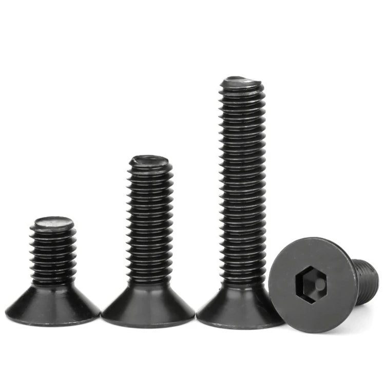 M3 M4 M5 M6 M8 M10 M12 M16 Grade 12.9 10.9 High Tensile Flat Head Allen Bolt Black Oxide Hex Socket Countersunk Head Screw