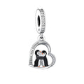 Fit Original Pan Charms Bracelet 925 Sterling Silver Penguin Mother and Baby I love You Forever Bead for Women Jewelry Making