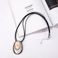 TongLing European Vintage Textured Multi Circular Charm Jewelry Necklace Retro Statement Long Sweater Necklace