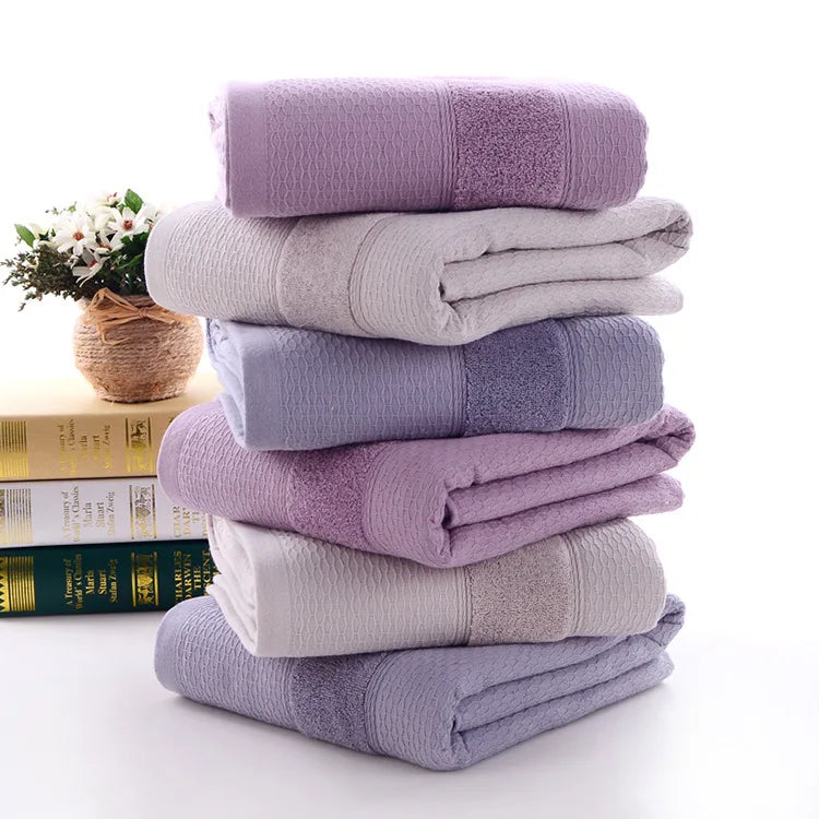 Eco-Friendly 100% Cotton Bath Towel Luxury Soft Fluffy 5-Star Gift Set Home Custom Spa Hotel Pure Colors High Quality Absorbent