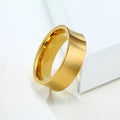 7mm Minimalist Gold Plated Rings Men Stainless Steel Jewelry Custom Blank Finger Ring