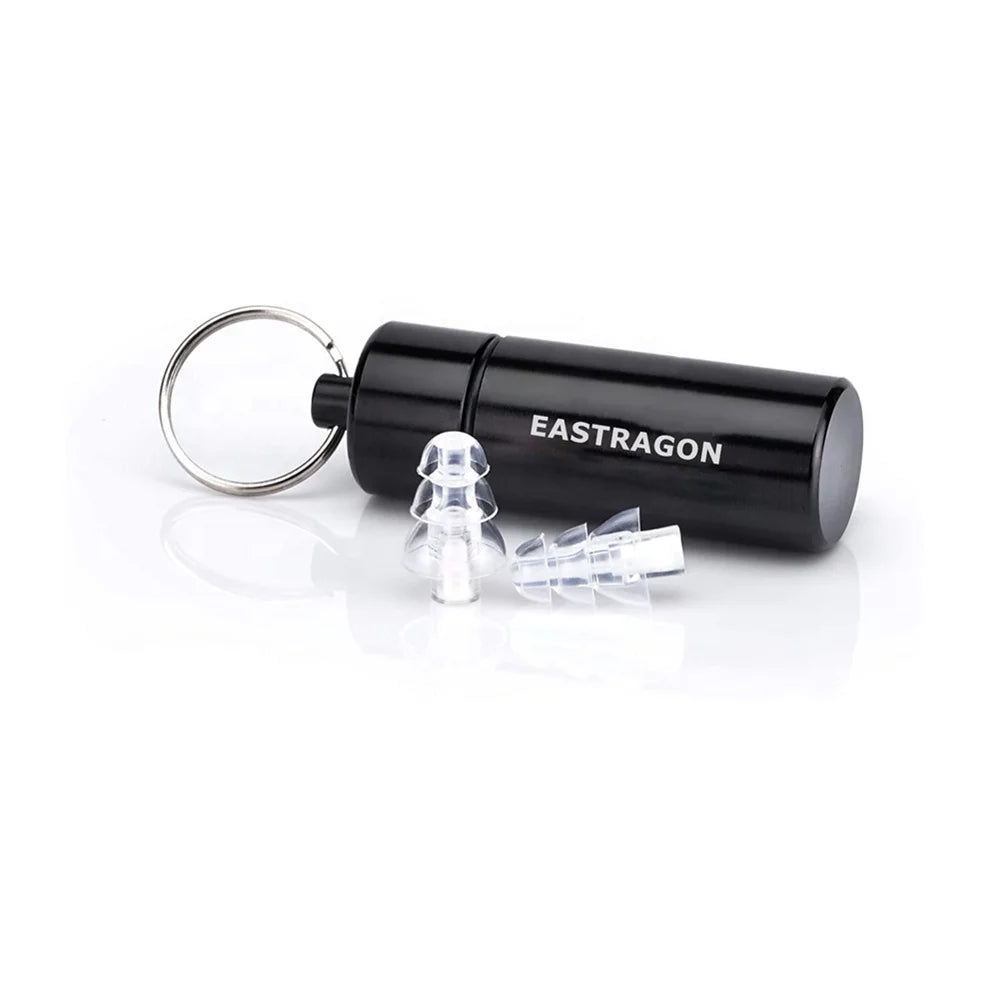 26dB Clear Silicone Music Festival Earplug Concerts Ear Plugs Sleep Study 20dB with Aluminum case and logo