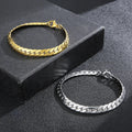Hot Sale Simple Fashion Accessories Non Tarnish Stainless Steel Hand Jewelry Flat Encrypted Nk Chain Bracelet to My Son