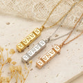 SSeesy Customize Non Tarnish Free Plated Gold Stainless Steel Waterproof Joyas Fashion Jewelry Letter Pendant Necklace for Women