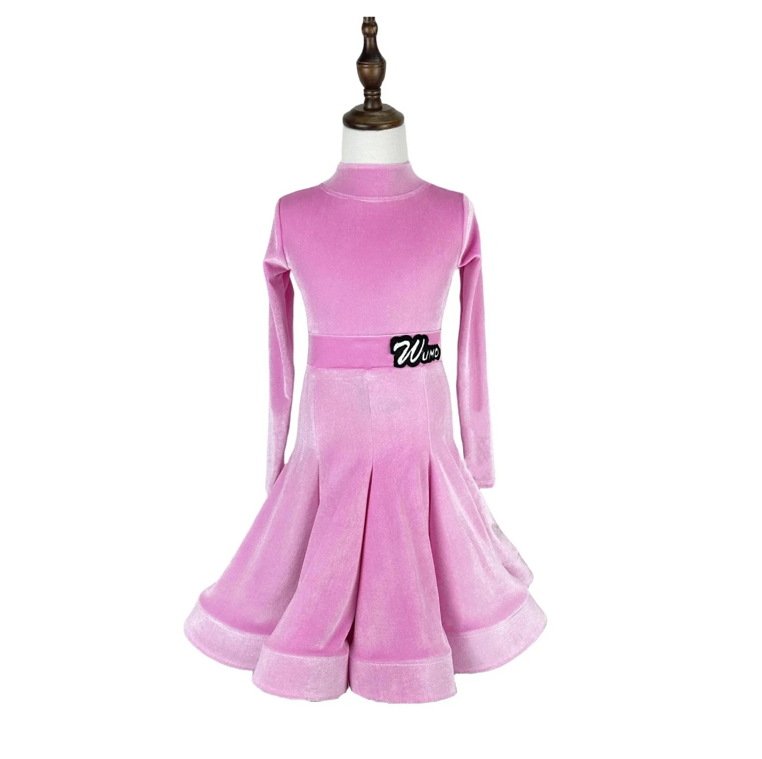 Romantic Purple Latin Dance Dress Girls Velvet Dance Skirt Performance Wear for Girls