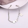 Wholesale Personalized Paperclip Link Chain Design Hip Hop Friendship Bracelet Good Luck Letter Bracelet