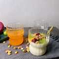 Striped Fat Cup Lemon Juice Heat-Resistant Glass Cup