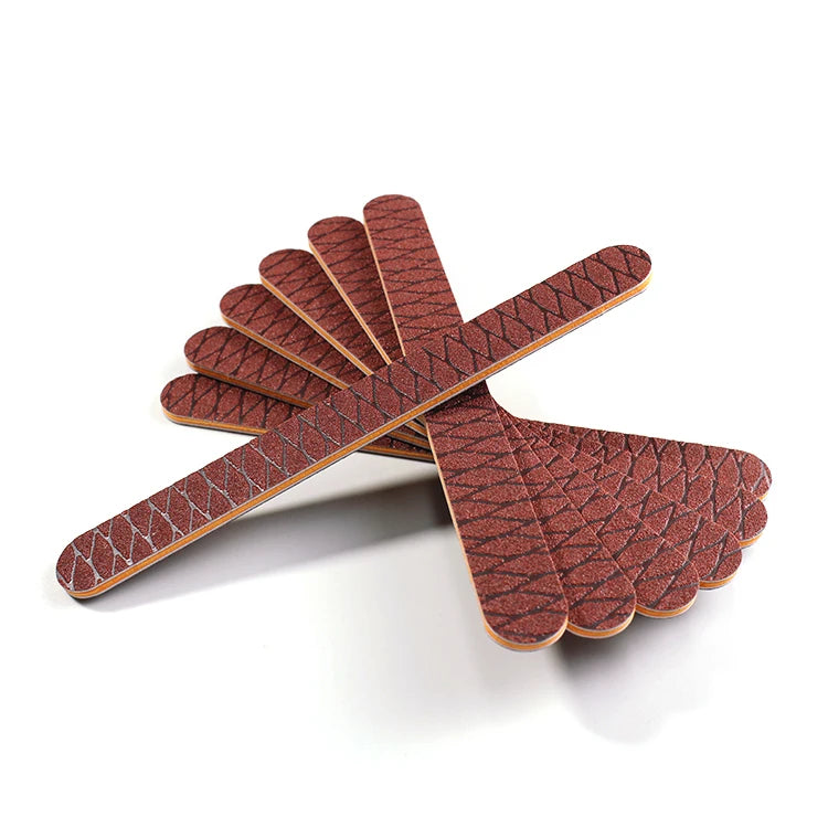 Washable Emery Board Strip Nail File 100/180 Grit Chocolate Sandpaper Nail Files Wholesale