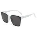 Sparloo 10734 Korean Style Oversized Acrylic Sunglasses Big White Frame with UV400 Lenses Women's Optics