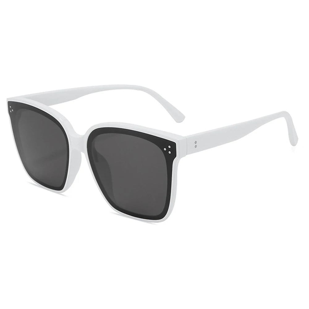 Sparloo 10734 Korean Style Oversized Acrylic Sunglasses Big White Frame with UV400 Lenses Women's Optics