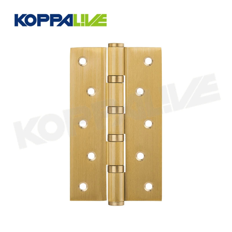 Koppalive Brass Door Hinges 4 Inch & 5 Inch for Indoor Bedroom Doors Wooden House Doors Flush Mount Butt Hinges for Home