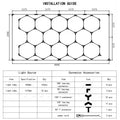Hexagonal LED Workshop Light 6000K Daylight White Professional Auto Detailing Lighting for Car Repair Garage