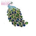 Wholesale Crystal Large Hat Coat Peacock Brooches Women Beauty Bird Animal Weddings Party Brooch Pins Gifts
