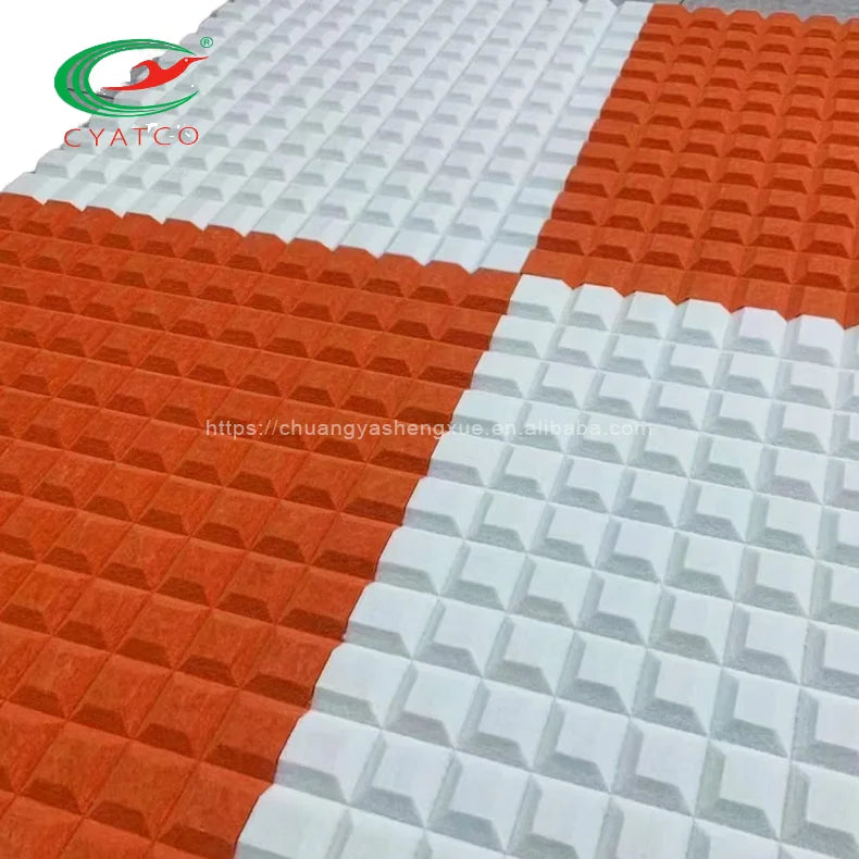 CYATCO Modern Design 3D Indoor Sound Isolation PET Acoustic Panel Customized Hexagon Office & Hall Panel