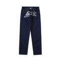 Flying Dog Fun Light Bulb Plus Size Men's Straight Custom Stonewashed Winter Designer Jeans