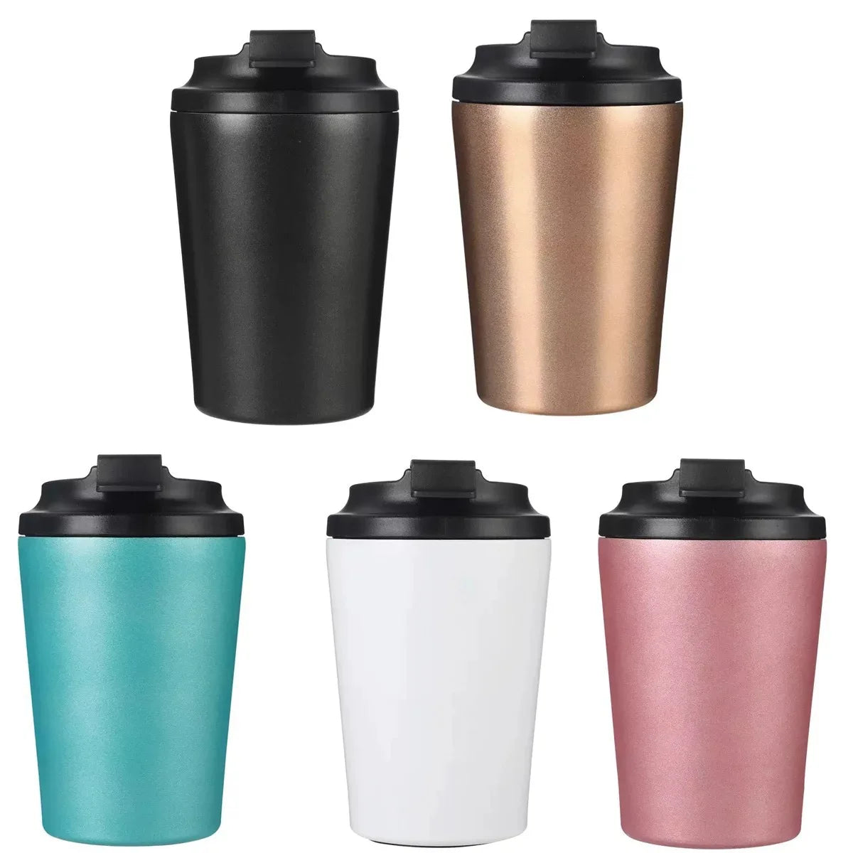 350ml Reusable Double Wall Stainless Steel Vacuum Coffee Mug Insulated Travel Cup Custom 12oz Car Mug Mini Ice Cup With Flip Lid