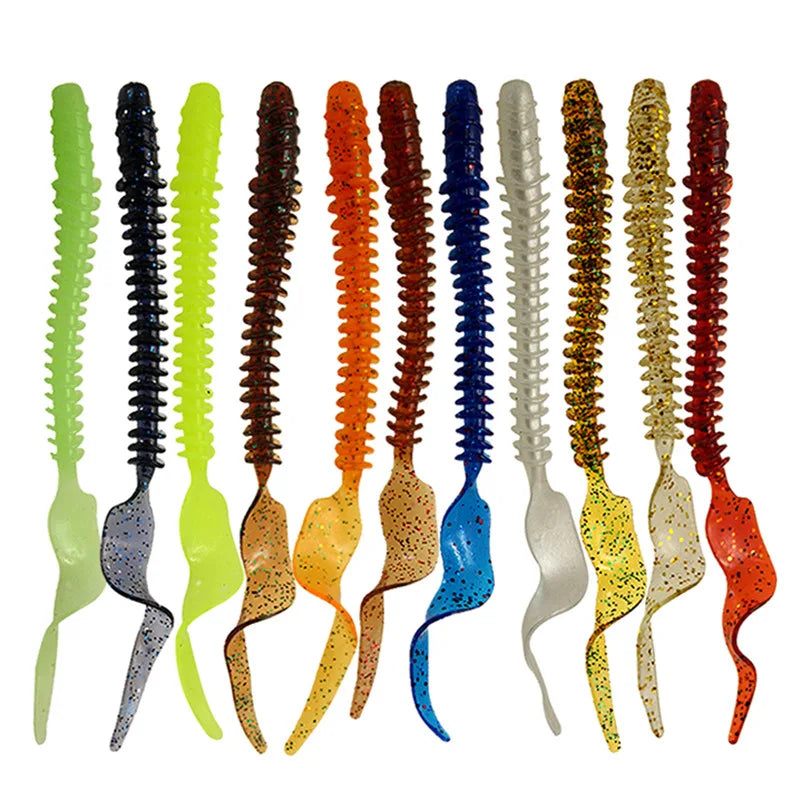 122mm/2.6g PVC High Simulation Sea Worm & Soft Insect Lure Bait for Sea Bass-River Fishing Set