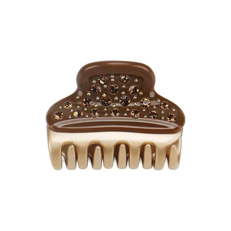 HONEY FLOWER Korean Cute Medium Alexander Same Style French Acetate Full Rhinestone Hair Claw Supplier 2022