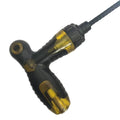 T-Type Industrial DIY Chrome Finish Screwdriver with Phillips/Slotted Plastic Handle for Home Improvement and Repair Projects