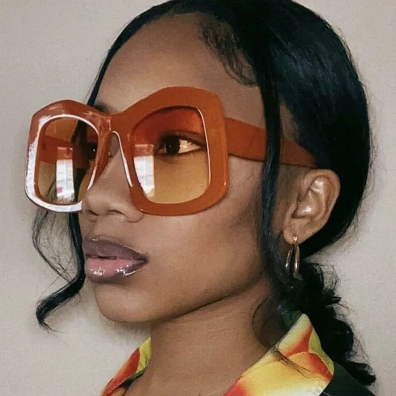 STORY XY8643 Big Frame Irregular Shades Glasses 2021 Fall New Arrival Women Candy Color UV400 Fashion Square Party Sunglasses