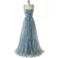 Sweetheart Neckline A-Line Prom Party Dress Gown Hand-Pleated Soft Tulle Embroidery Crepe Fabric Natural Summer Collection