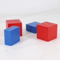 Tailai Red & Blue Wooden Blocks Perfect for Painting DIY Decoration & Puzzles - Fun & Educational Toys for Kids