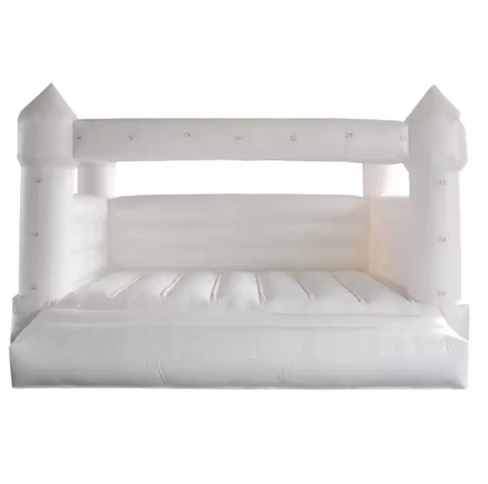 Ready to Ship Pink/blue/Plain Wedding All White Bouncy Castle White Wedding Bounce House White Jumping Castle Inflatable