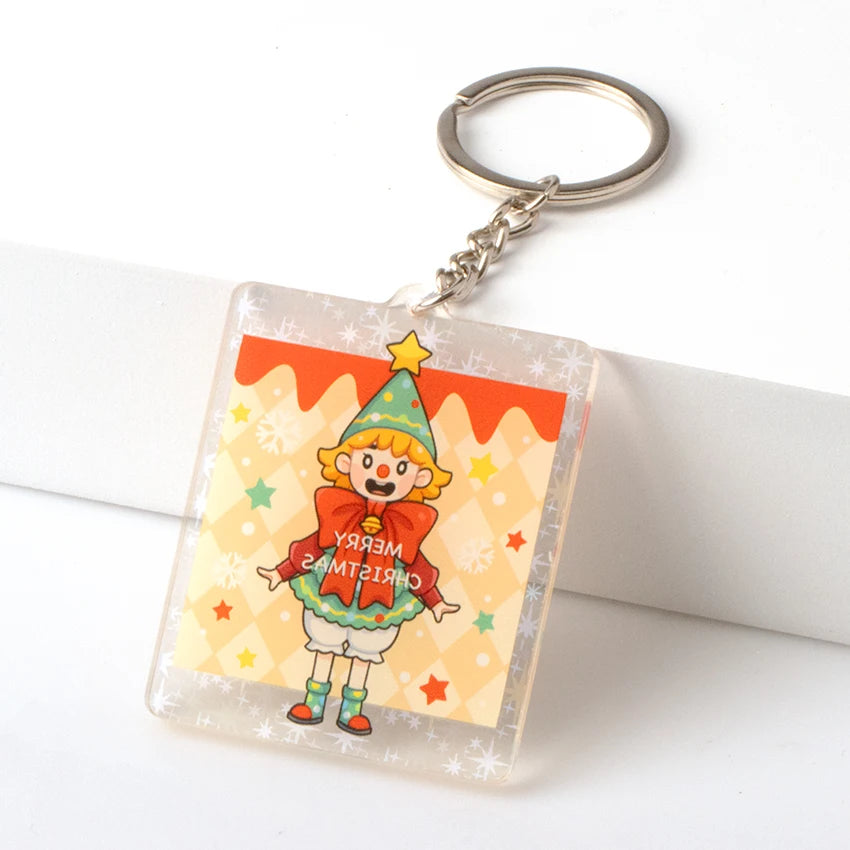 Factory Direct New Design Wholesale Transparent Acrylic Keychain Custom Color Waterproof Digital Photo Creative Sporty Style