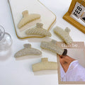 DOWELL New Luxury Hair Accessories Large Metal Rhinestone Shark Clip for Women