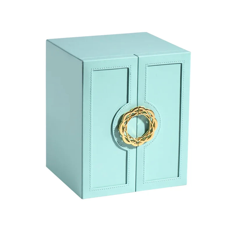 Luxury Custom Logo Large Drawer Jewelry Box 5 Layers PU Leather Jewellery Storage Box Necklace Ring Earring Case Gift Organizer
