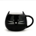 Zogifts Ceramic Cute Cat Cup White/Black Coffee Milk Mugs Cartoon Ice Cream Sugar Tea Dessert Soup Office Couple Drink Cups