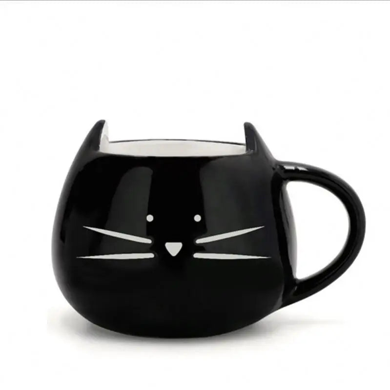 Zogifts Ceramic Cute Cat Cup White/Black Coffee Milk Mugs Cartoon Ice Cream Sugar Tea Dessert Soup Office Couple Drink Cups