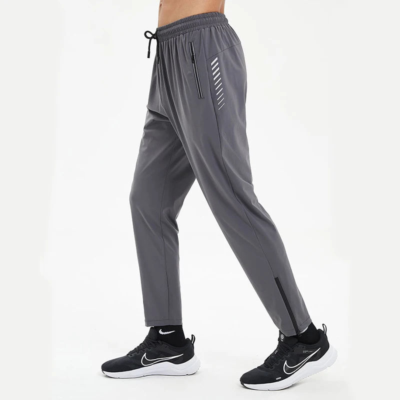 Low MOQ Blank Custom Breathable Quick Dry With Zipper Side Pocket Drawstring Sports Gym Jogger Pants for Men Workout Activewear