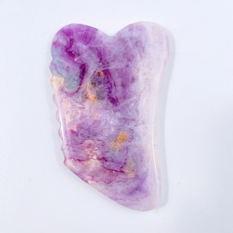 Hongzhuo Factory Direct Sale Custom Handmade Fluorite Guasha Picks for Sliming Face and Anti Aging Wrinkles