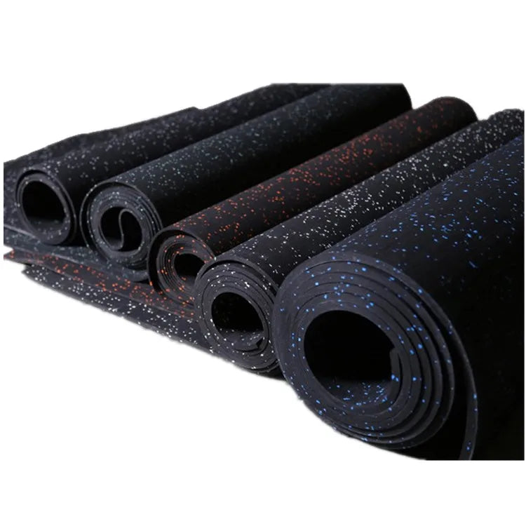 3 - 12mm Shock Absorption Fitness Rubber Roll Mat Crossfit Gym Rubber Flooring Roll