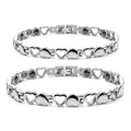 Fashion Magnetic Health Love Stainless Steel Classic Charm Bracelet Unisex Elegant Hollow Design Anniversary